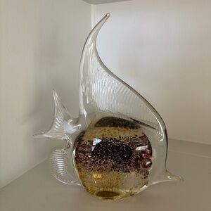 Murano Marcin Style Art Glass Fish Home Decor Elegant Glass Sculpture
